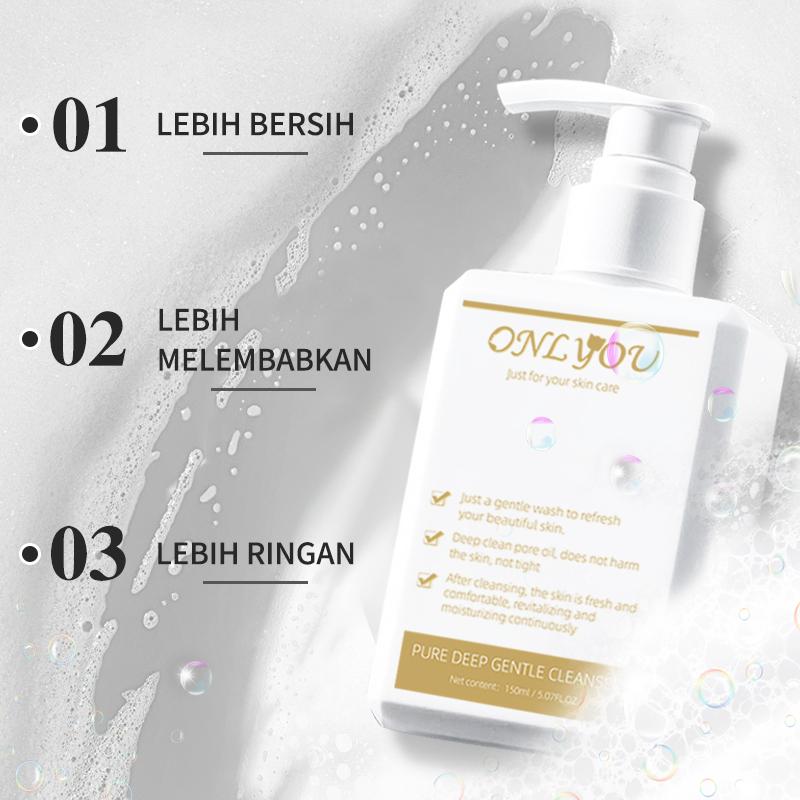 【BPOM Certification】ONLYOU PAKET Facial cleanser is suitable for any skin type Gentle cleansing +onlyou concealer pelembab foundation cair cerah 【COD】 5