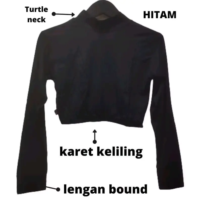 Manset Croptop Turtleneck / Manset India Lengan Panjang 1