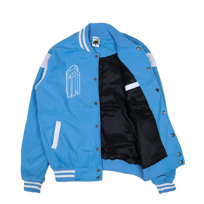House Of Smith Varsity Jacket Varhos Blue - Jaket Varsity Pria Fleece Casual 2