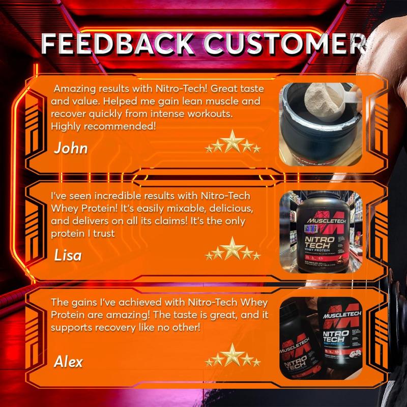 [LIVE ONLY] Muscletech, Nitro Tech, Whey Protein Peptides & Isolate Primary Source, 2lbs/4lbs/10lbs Fitness Supplement 2
