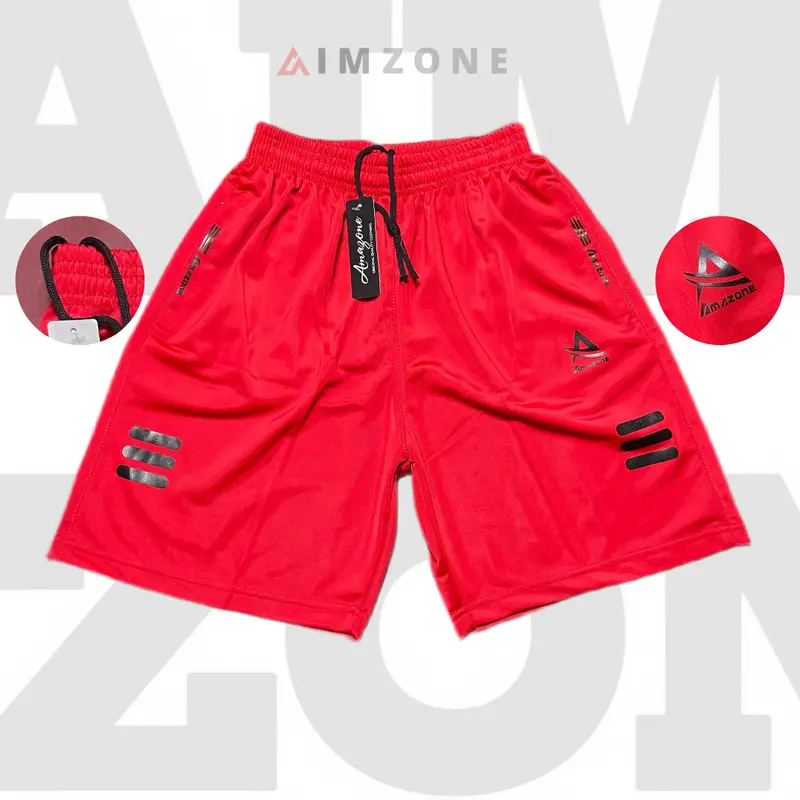 COD | Celana Pendek Olahraga Pria Dewasa Saku Resleting Pantai Casual Sport Short Pant Uniseks Running Gym Fitnes Badminton Jogging Volly Futsal Basket Renang Bahan Tebal Berkualitas Nyaman Cepat Kering Size L & XL 0