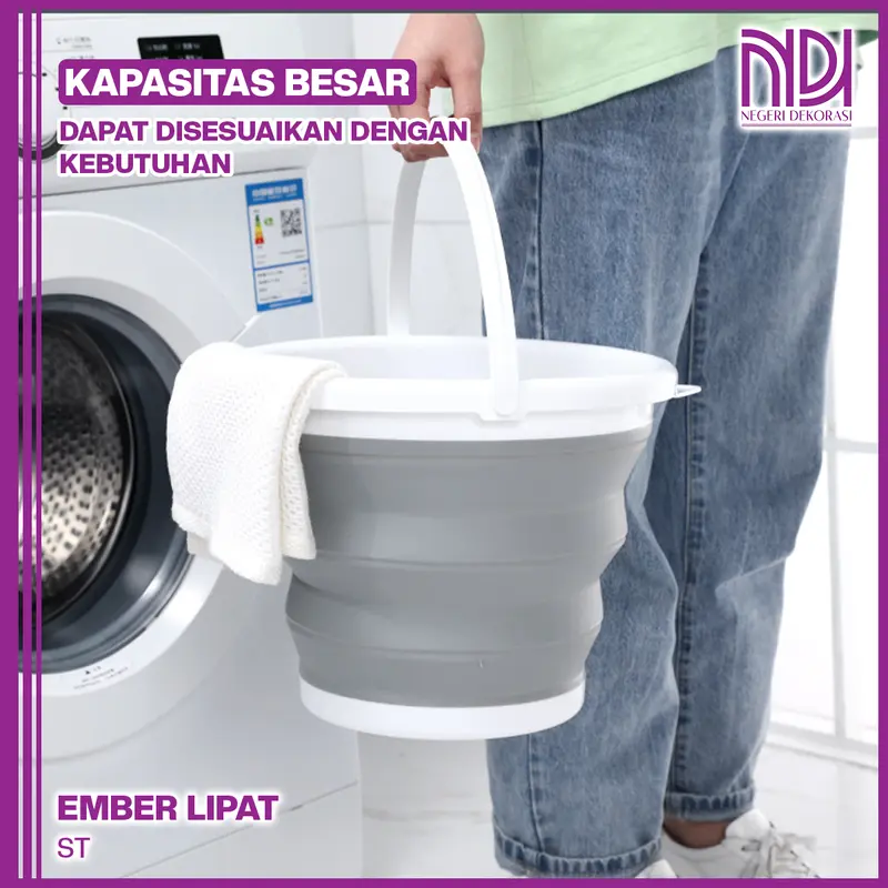 COD NEGERI DEKORASI Ember Lipat Portable 3L 5L 10L Multifungsi 1