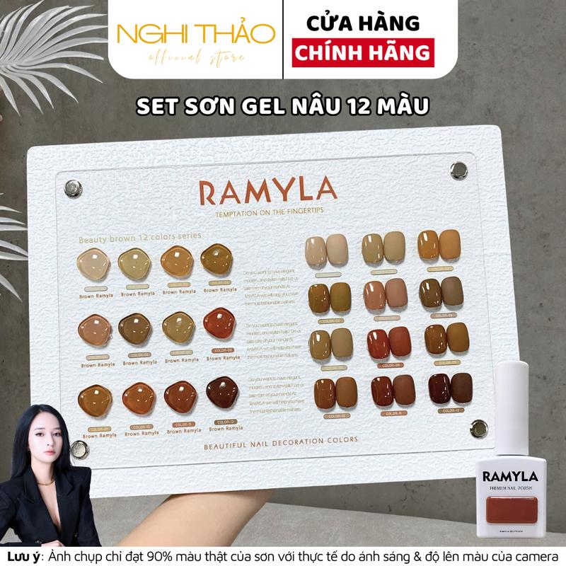 Set sơn gel nâu RAMYLA 12 màu