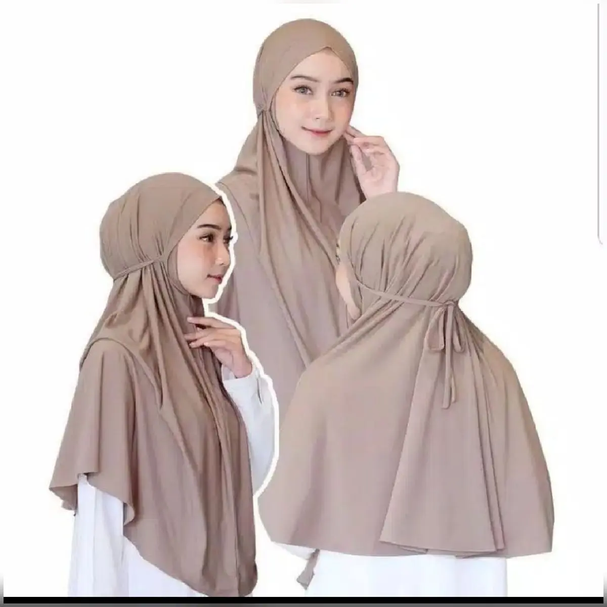Bergo Jersey Tali Instan Premium Jilbab Oval