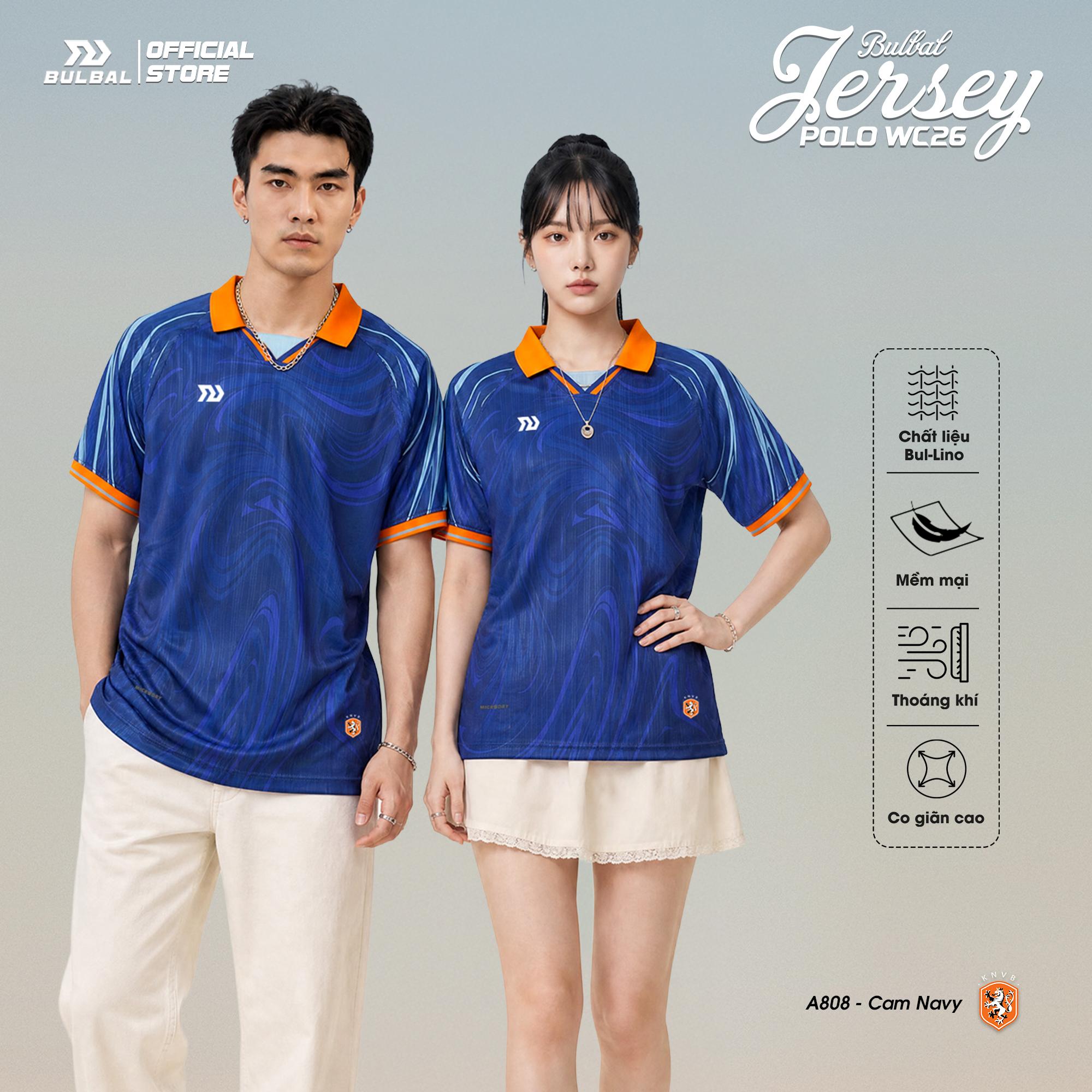 BST Áo Bóng Đá Bulbal Polo Jersey WC26 Vải Dệt Vân Thoáng Khí Thể Thao Đương Đại_thumbnail_9