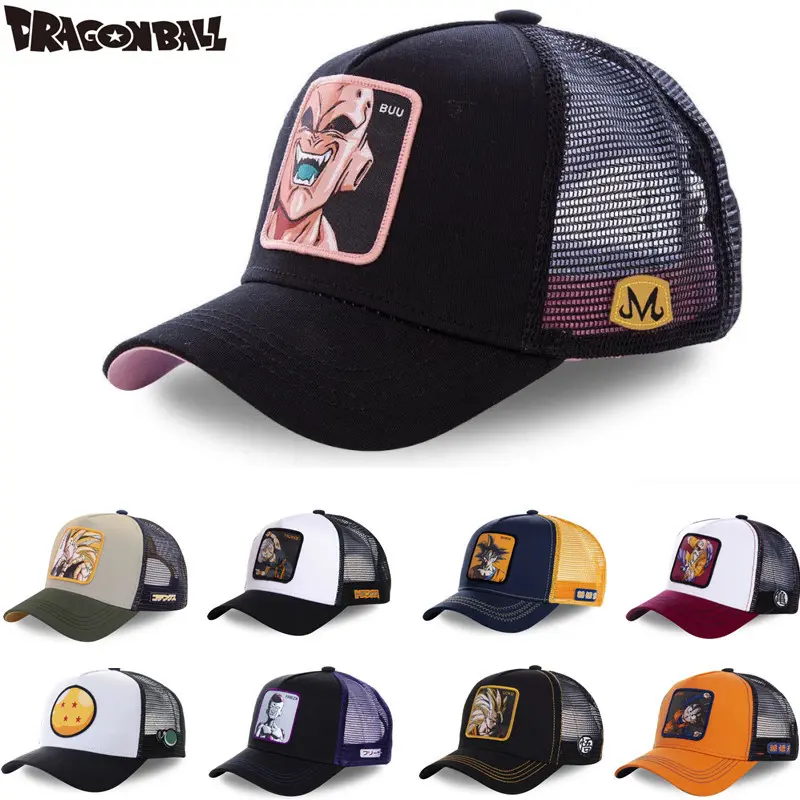 mủ lưỡi trai noncpMũ Bóng Chày Hoạt Hình Dragon Ball Cho Nam Và Nữ, Sản Phẩm Mới Của Người Nổi Tiếng Trên Internet 2024, Mũ Lưới Anime, Bán Buôn, Goku Buo Live, Mùa Hè, Hip Hop, Thường Ngày, Mũ Bóng Chày, Mũ Chụp Lưới Hat Nón Pin Cap Women