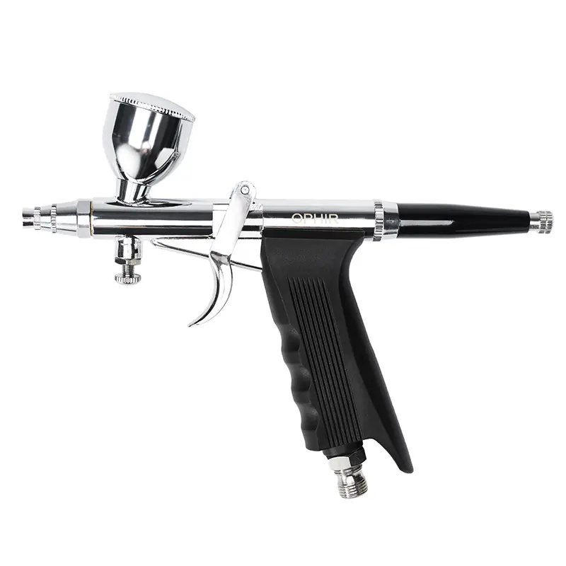 OPHIR Spray Gun Tip Pistol Trigger Airbrush Kit 3 Cups 3 Tips Detail Touch-Up Auto Paint