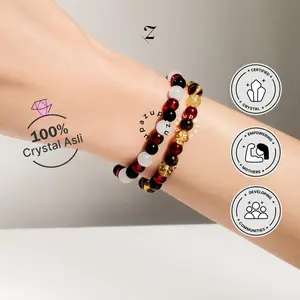 Zupazupazuu Candy Crystal Mix Bracelet II - Gelang Kristal Batu Alam Amethyst Rose Quartz Citrine Wanita