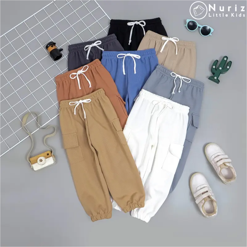 100K 4 PCS Celana Jogger Chargo Anak-Anak Umur 1-12 Tahun Laki-Laki Perempuan bahan Japan Line 0