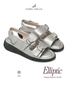 Isabel Adelia ELLIPTIC Platform Sandal Harian Elegan Sendal Tali Wanita Korean Style 3 cm Wedges Empuk