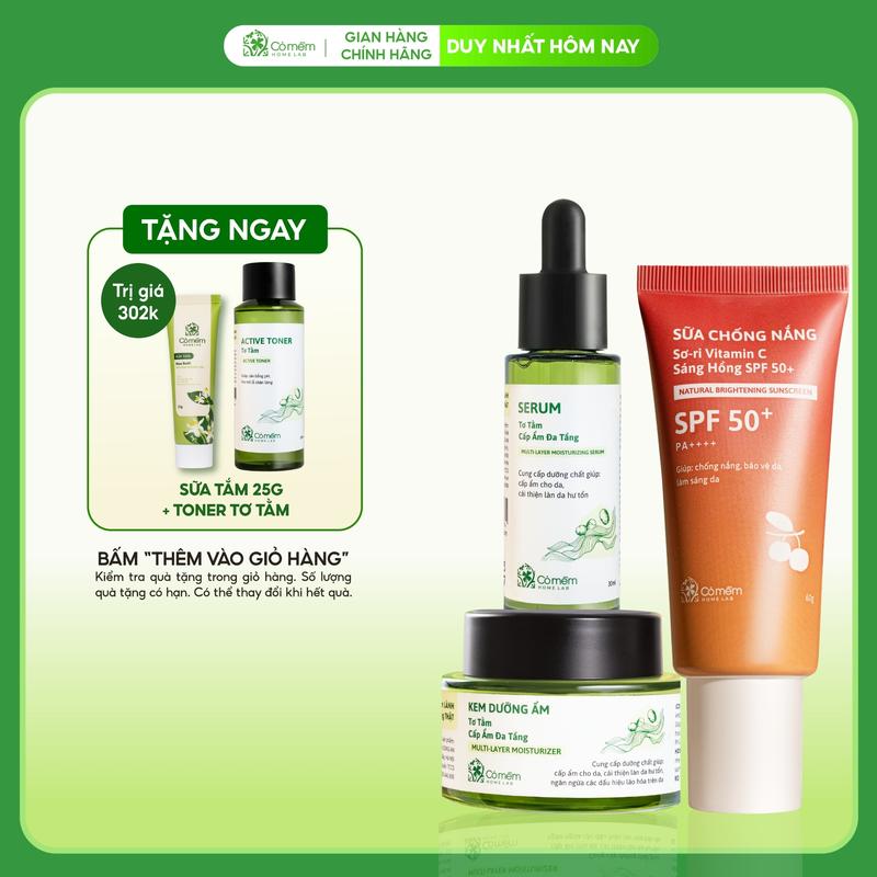 Bộ Chăm Sóc Da 3 Bước Chống Nắng Dưỡng Sáng Da Mờ Thâm Nám Tàn Nhang Sơ-ri…
