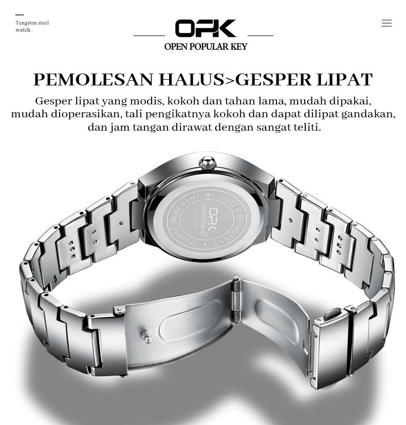 Product Introduction of OPK Jam Tangan Pria Anti Air Original Cowok Bergaya Elegan Analog Bisnis Kuarsa Man Watch Cod 5