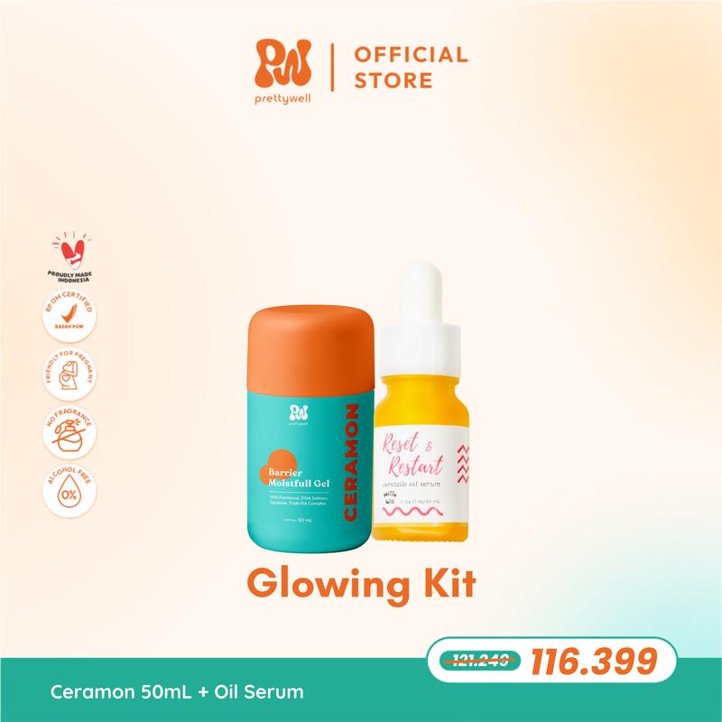 PRETTYWELL GLOWING KIT [CERAMON 50ML + OIL SERUM] 1