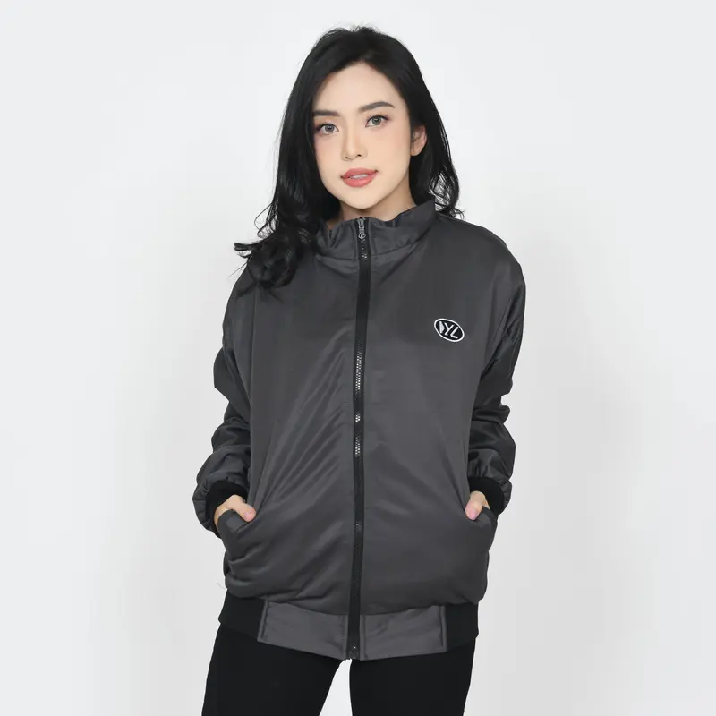 Atasan Wanita Jaket Bolak Balik BB Taslan WP Premium Original Distro Hoxer Polos Parasut Tebal Nyaman Lembut Waterproof   Kantong Keren 7