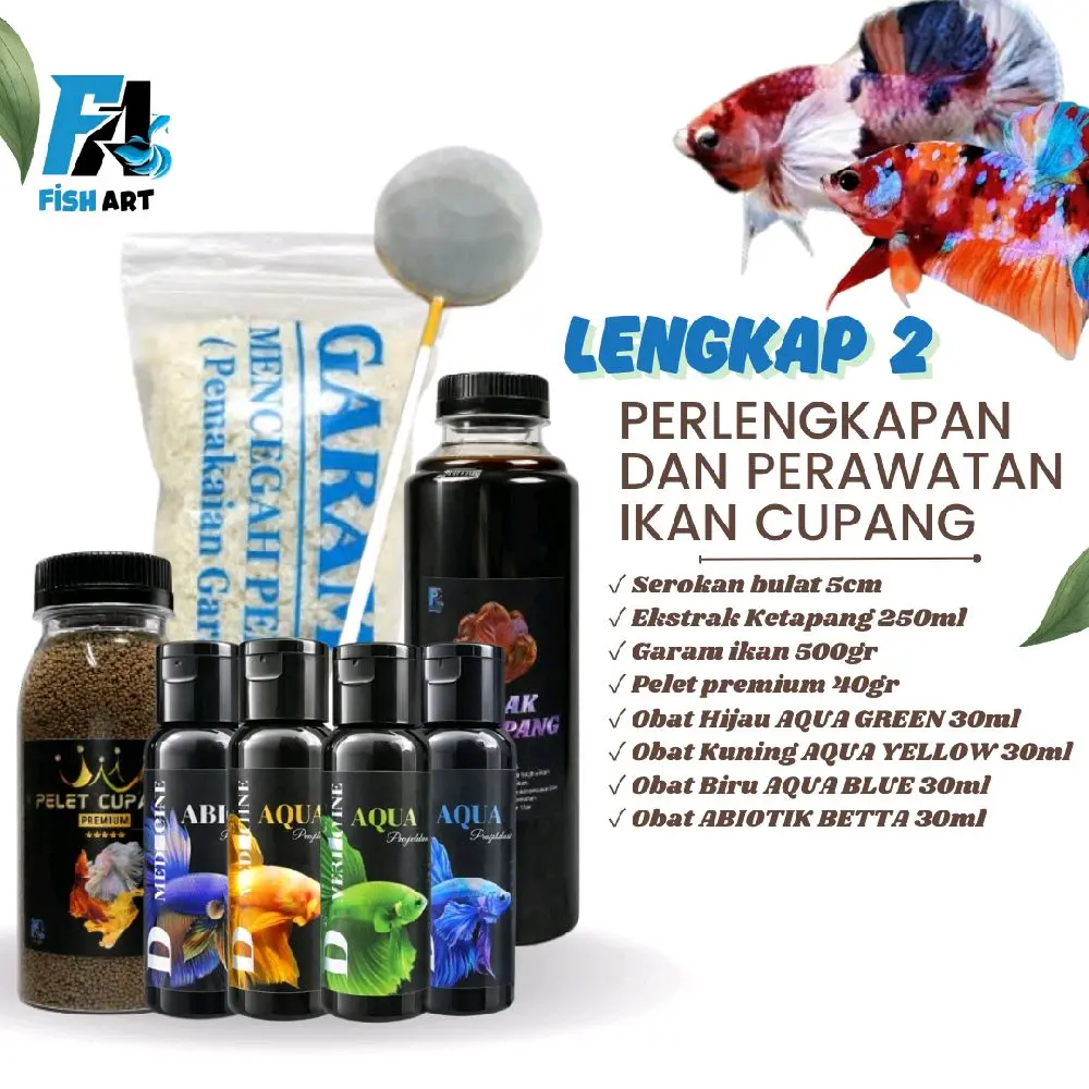 Paket Lengkap Perawatan dan Pengobatan Ikan Cupang | Paket Perawatan Ikan Cupang & Perawatan Ikan Channa