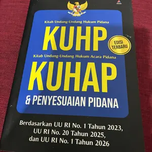 Ready Stok !!! (EDISI TERBARU) BUKU KUHP, KUHAP & PENYESUAIAN PIDANA : Berdasarkan UU RI No. 1 Tahun 2023, UU RI No. 20 Tahun 2025, dan UU RI No. 1 Tahun 2026  - Embrase