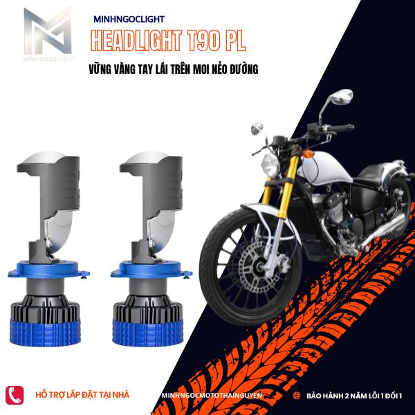 ĐÈN PHA LED T90 Plus CHÂN H4 trong phân khúc Bi Cầu MiNi - Bảo hành 2 năm lỗi 1 đổi 1 ! Đèn Pha Đèn Ô Tô Máy H4 12v vs 24v (tặng 1 Hậu Audi) Phụ Tùng
