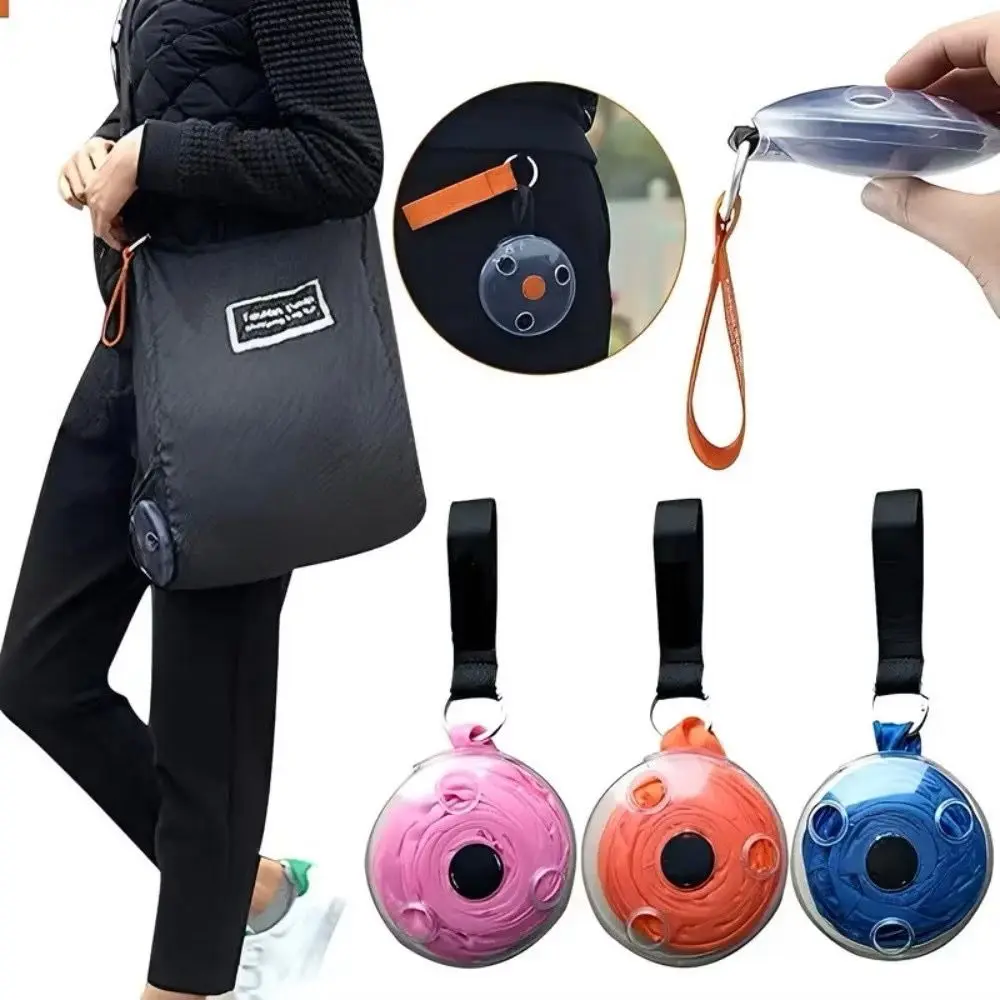 Cross body Roll up Large capacity shopping bag Reusable with storage hook