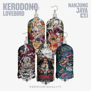 Nanjung Jaya Kerodong Sangkar Burung Lovebird One Piece Full Printing Bahan Lembut Tebal Motif Anime Premium Quality