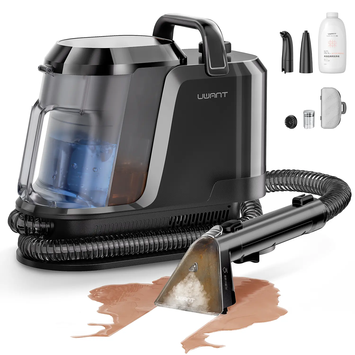 UWANT Y100-Steam 100℃蒸気噴射リンサークリーナー 18000Pa超強吸引力 UWANT Y100-Steam 100℃蒸気噴射リンサークリーナー 18000Pa超強吸引力
