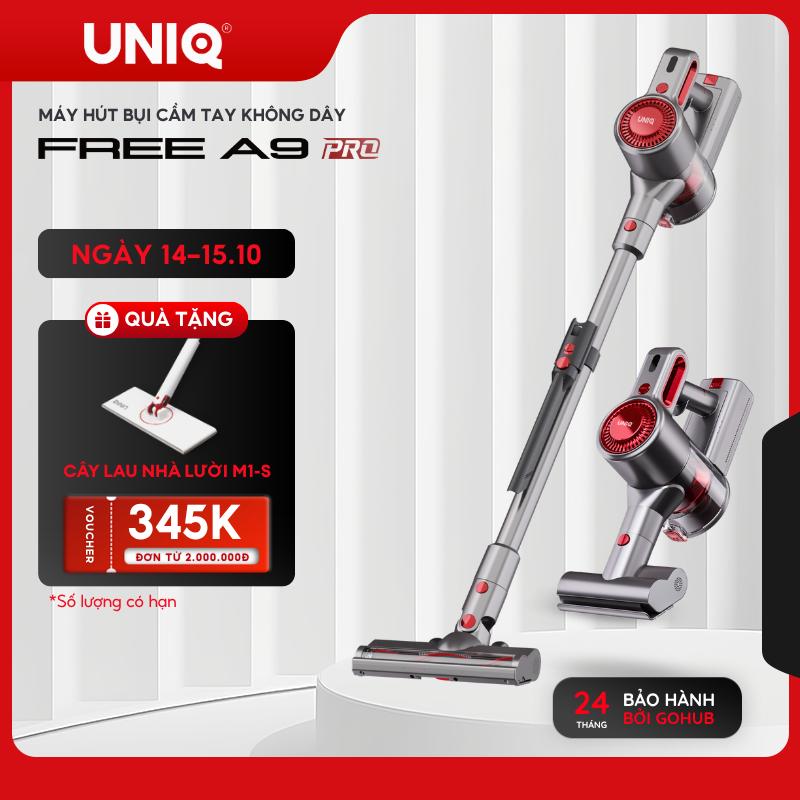 Máy hút bụi cầm tay không dây UNIQ Free A9 Pro máy hút bụi mini gia đình đa năng cây hút bụi xe ô tô ga giường sofa nệm