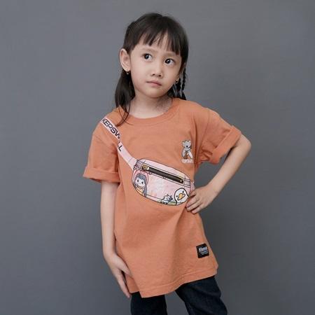 Kepswell - Kaos Anak Gambar 3D Waistbag Love Your Self Original Premium - Baju Kantong Ajaib Tas Slempang - T-Shirt Viral Combed 24s Wanita - Unisex 0