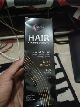 Product Review of [Promo Spesial] Aestika Dark Brown Hair Coloring Shampoo - Pewarna Rambut Beruban Kering Red Extract from e**y 0