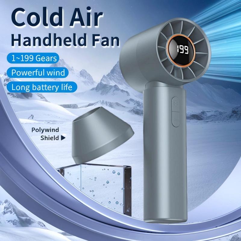 Quạt cầm tay tua bin tốc độ cao, pin dung lượng lớn, quạt tích điện mini 13.000 vòng/phút, gió siêu mạnh rất yên tĩnh 1