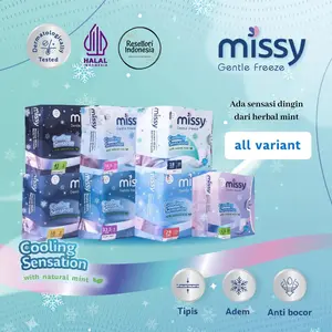 MISSY GENTLE FREEZE GF : Pantyliner | Mini | Day | Night | Super Night | Ultra Night | Ultra Long Night - Pembalut Wanita Berkualitas Anti Bakteri Jamur dan Virus