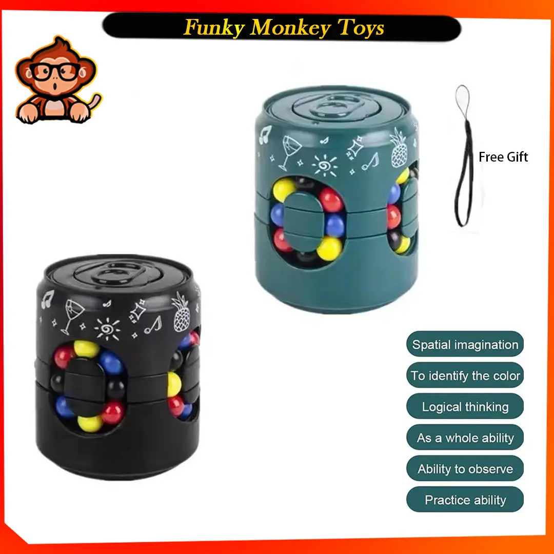 Puzzle Toy Magic Spinner Circle Fidget Cans Cube Ball Brain Teaser Stress Relief Toy for Kids Adults Stress Relief Gifts Learning Children