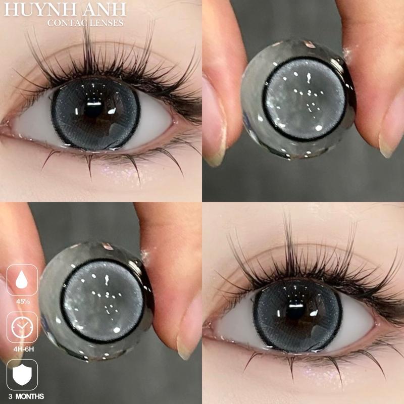 Lens Mắt Kính Áp Tròng xanh blue ngây thơ tự nhiên giãn vừa eira blue [Giá 1 Đôi + Kèm Khay Dụng Cụ]