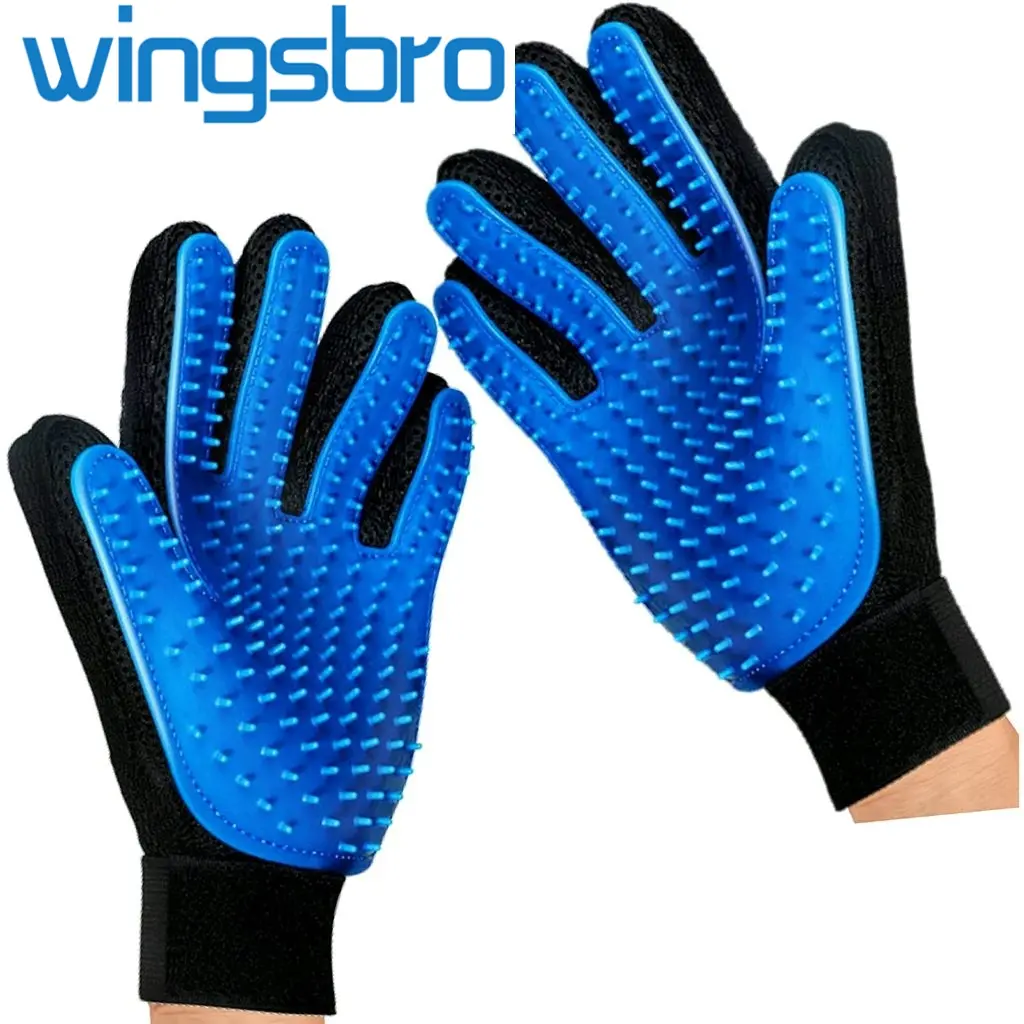 Pet Grooming Gloves for Dogs -- Efficient Deshedding Tool for Short and Long Hair Pets