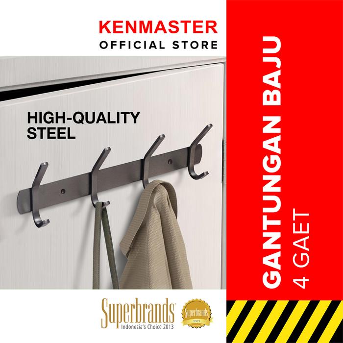 Gambar Kenmaster Hanger Hook 4 Gaet KM-HS4 / JY 174 - Gantungan Baju Stainless - HNGR051 dari Kenmaster Official Store Kota Administrasi Jakarta Utara Tokopedia