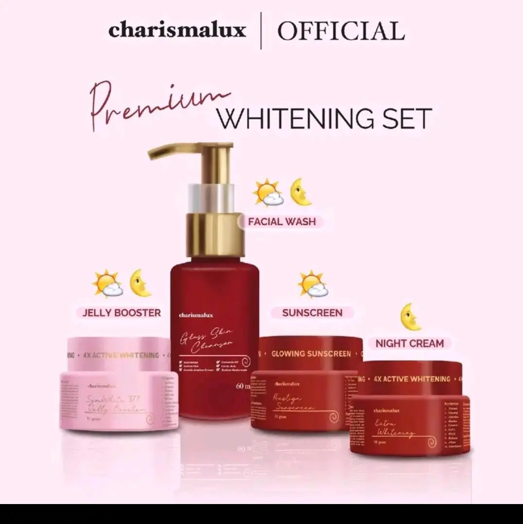 PAKET EKTRA WHITENING PREMIUM paket pemutih wajah penghilang flek dan bekas jerawat