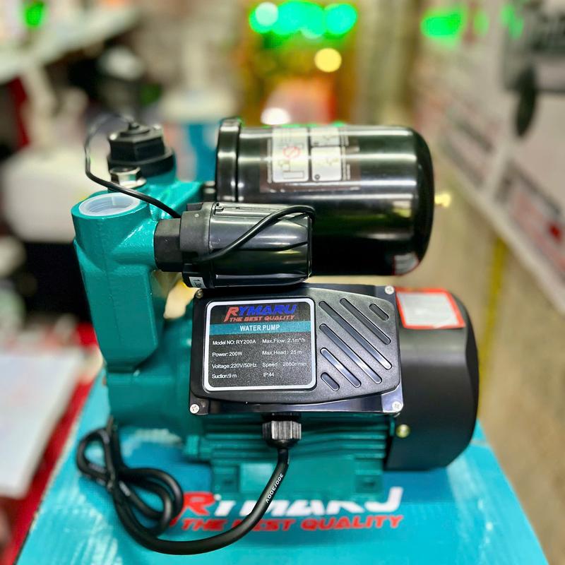 Êm + Bền Máy bơm tăng áp Rymaru RY200A - 200W - 220V và RY400A - 400W - 220V không tích áp đường ống role điện tử êm ái - bảo hành chính hãng 12 tháng Amaxtools