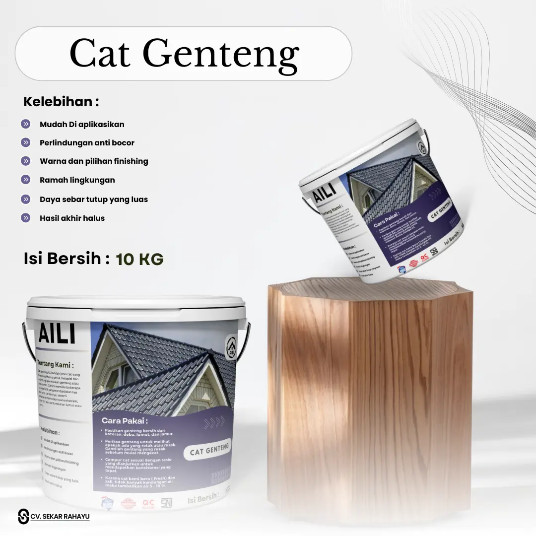 Cat Genteng Aili Paint 10KG Tahan Terhadap Cuaca Ekstrim Sprayer