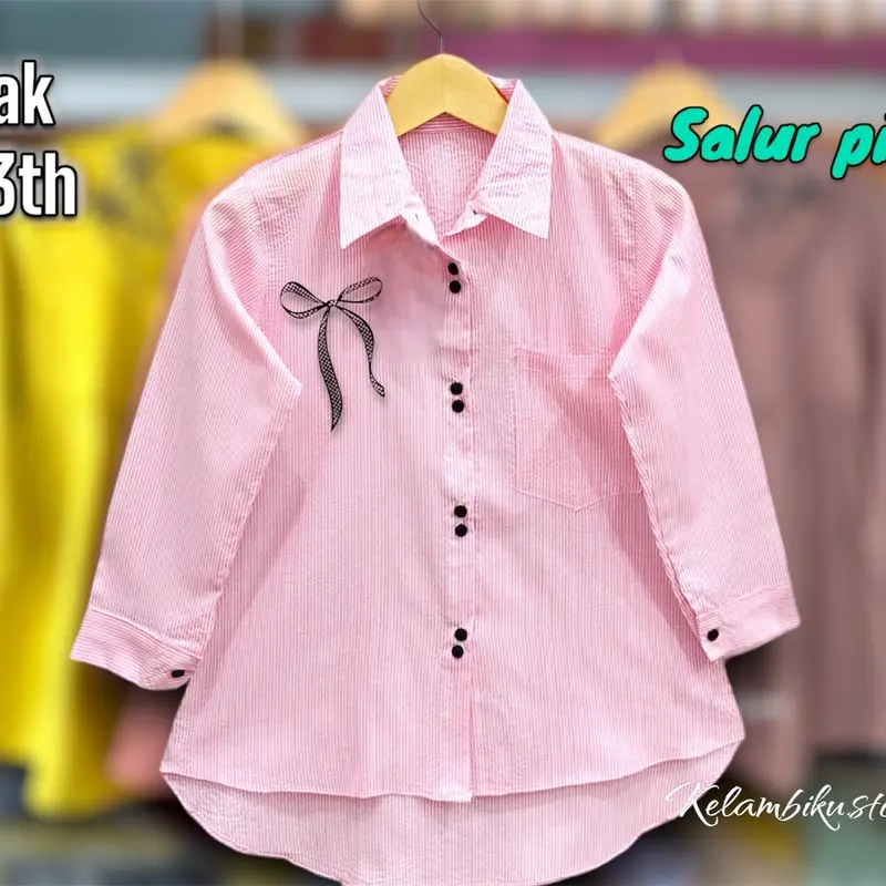 KEMEJA ANAK MOTIF 5-14TAHUN / KEMEJA ANAK PEREMPUAN MOTIF Baju 4
