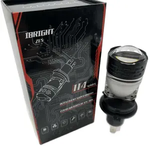 Ibright Lampu Utama H4 ZE5 Projector AC DC High Low Original Full Aluminium Waterproof untuk Car 40 Watt 12-60 Volt Dilengkapi Kipas Pendingin Garansi 1 Tahun
