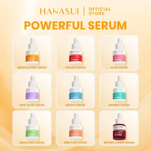 (REAL 10% NIACINAMIDE) HANASUI Power Serum - Cerah Glowing & Cegah Kerutan (Retinol Expert, Bright Expert, Peeling, Acne, Post Acne, Minipore, Bakuchiol, Bright, & Barrier) No Alcohol & Perfume