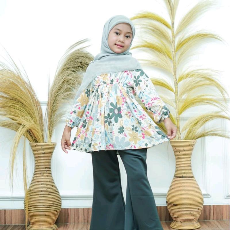 Setelan Anak Bunga Usia 1-10 thn Setelan Anak Perempuan Bahan Rayon Premium Pakaian Anak Perempuan Terbaru 4