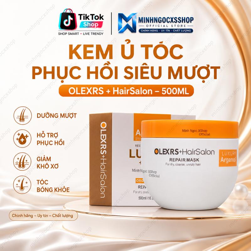 Kem ủ tóc, dầu phục hồi siêu mượt OLEXRS 500ML