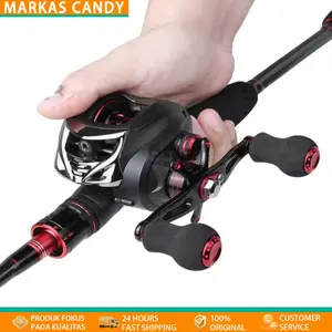 Reel Casting Kiri Power Handle! (Pilih Model). Rasio 7.2:1, Drag 10KG Kuat. Putaran Ringan & Halus (12+1BB). Untuk Kontrol & Kekuatan Maksimal Saat Melawan Ikan!