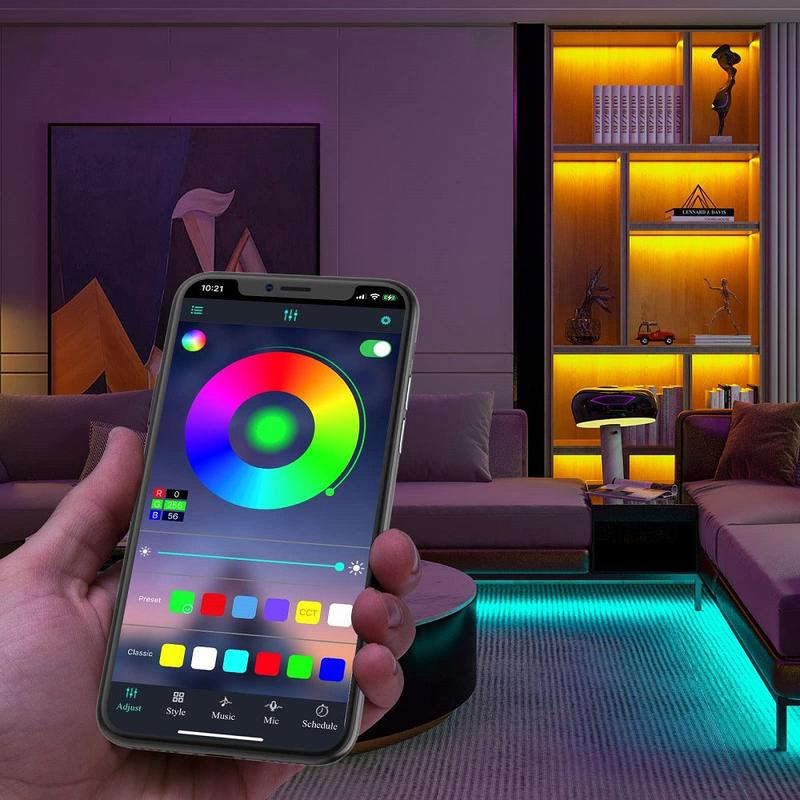 Dải đèn LED 2.4G, Bluetooth , bộ điều khiển 24 phím, RGB, 1M / 30LED, thích hợp để trang trí phòng trẻ em 4