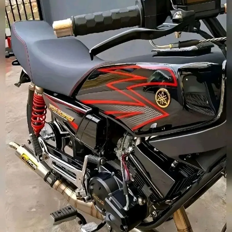 Striping lis sticker rx king 2003 hitam merah stiker rx king merah 2003