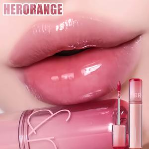 HERORANGE モイスチャーリップグロス ジュースインフューズド 高保湿 ノントランスファー 長時間持続 防水 汗に強い リップカラー