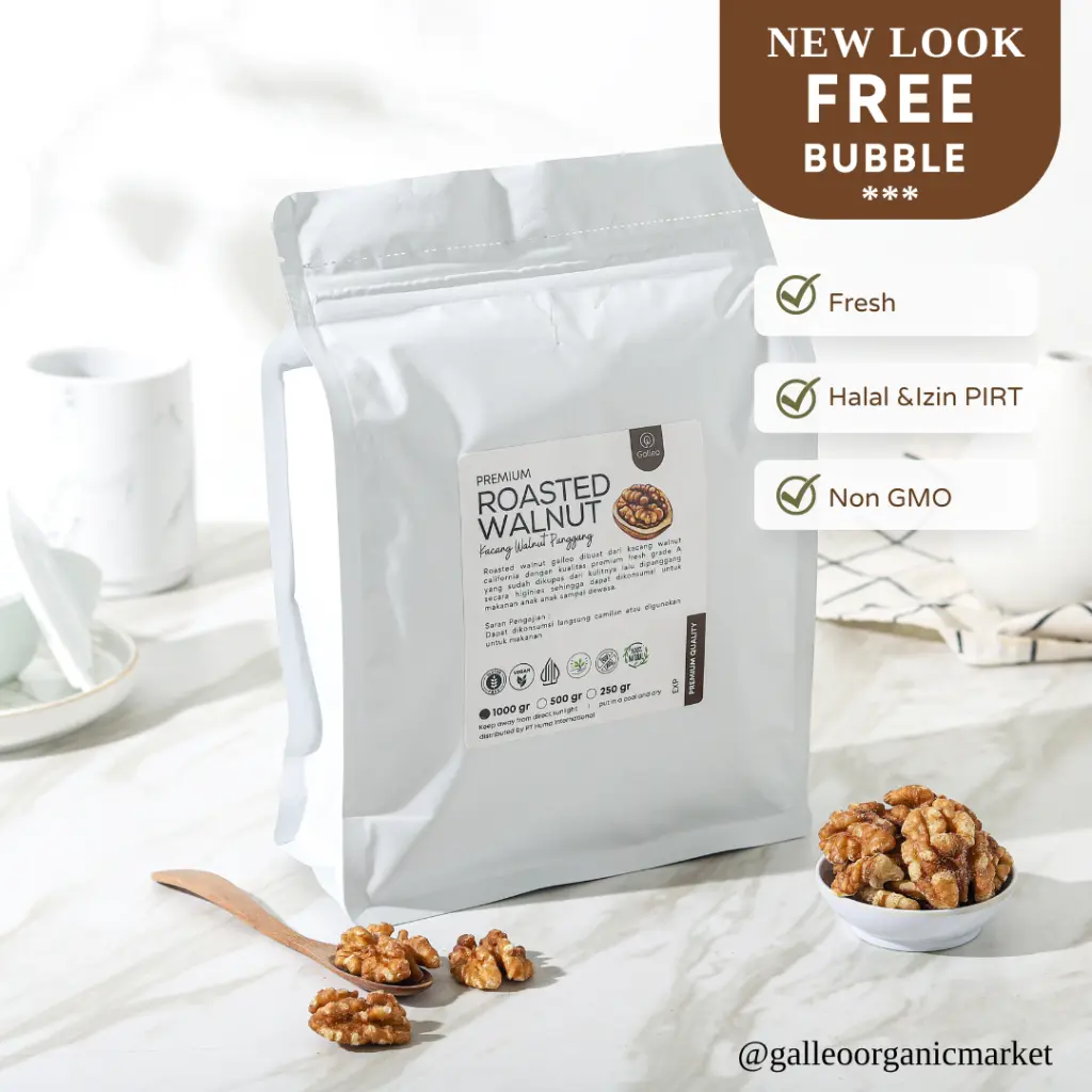 Kacang Walnut Panggang 250 GR / Walnut Roasted by Galleo Premium Nuts