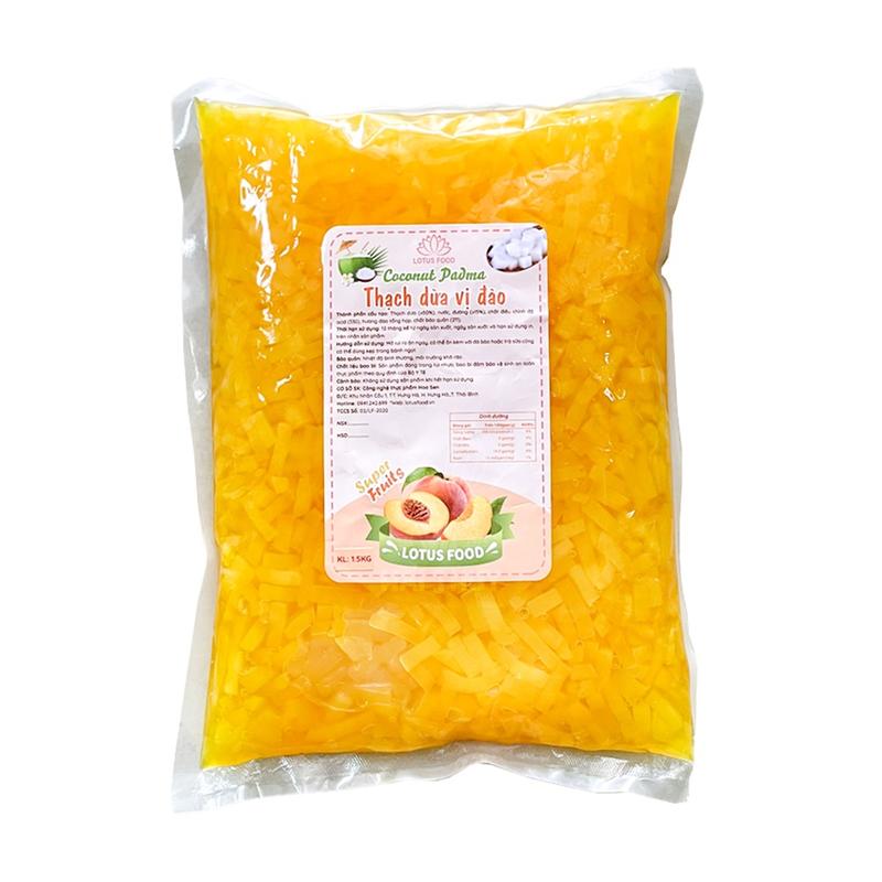 Thiết kế độc đáo THẠCH DỪA vị đào - LOTUS FOOD - bịch 1.5kg