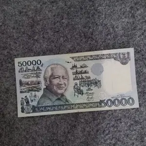 Uang kuno lawasan koleksian antik 50000 suharto mesem bapak pembangunan