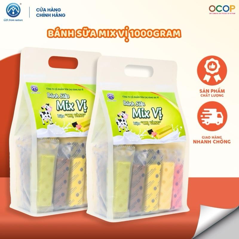 Bánh sữa mix vị túi 1000gram SỮA CHỊ VÀNG OFFICAL Food Cake