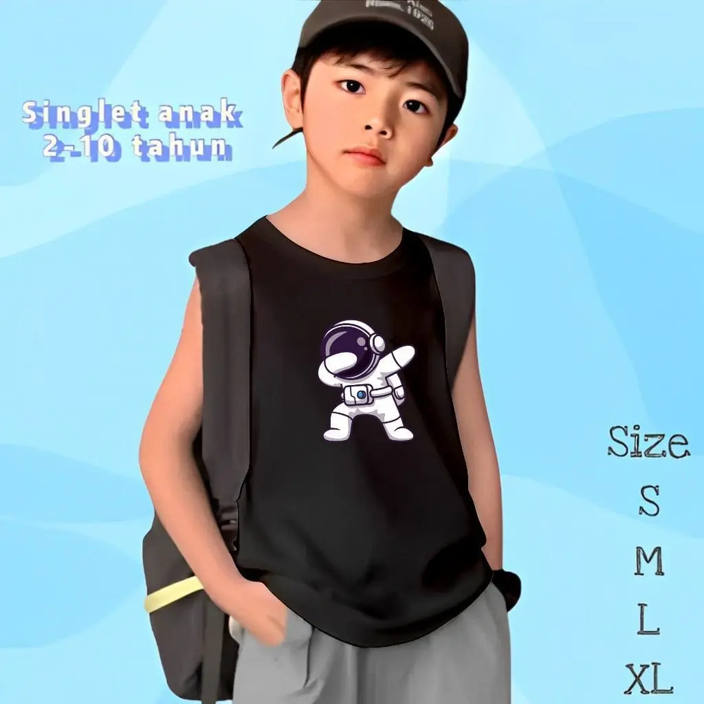 Kaos Lekbong Ideal Anak Cowok/Cewek Unisex Singlet 2-10 Tahun Trendy Ideal - Fashion Perempuan Laki-Laki daily 6-7 tahun baju anak  skena